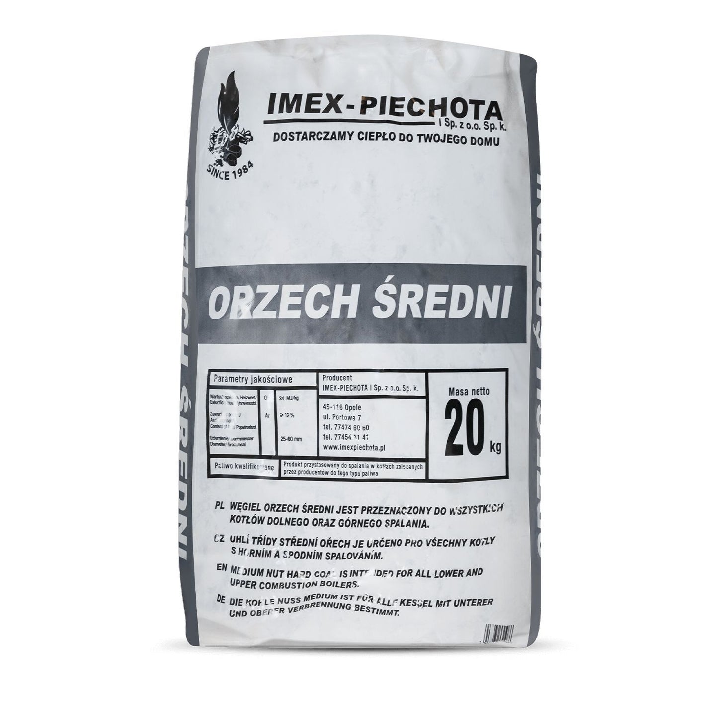 ANMAG Steinkohle 25 - 60 mm 20kg x 50 Sack Palette