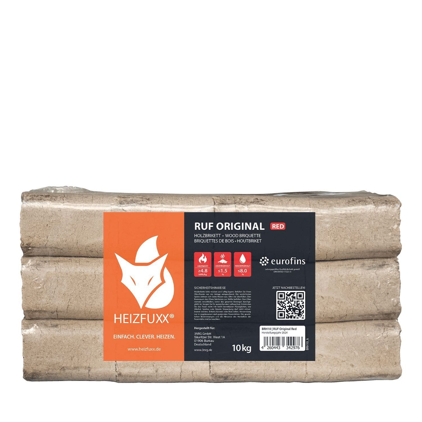 Heizfuxx RUF Original Red 10kg x 30 Gebinde Palette