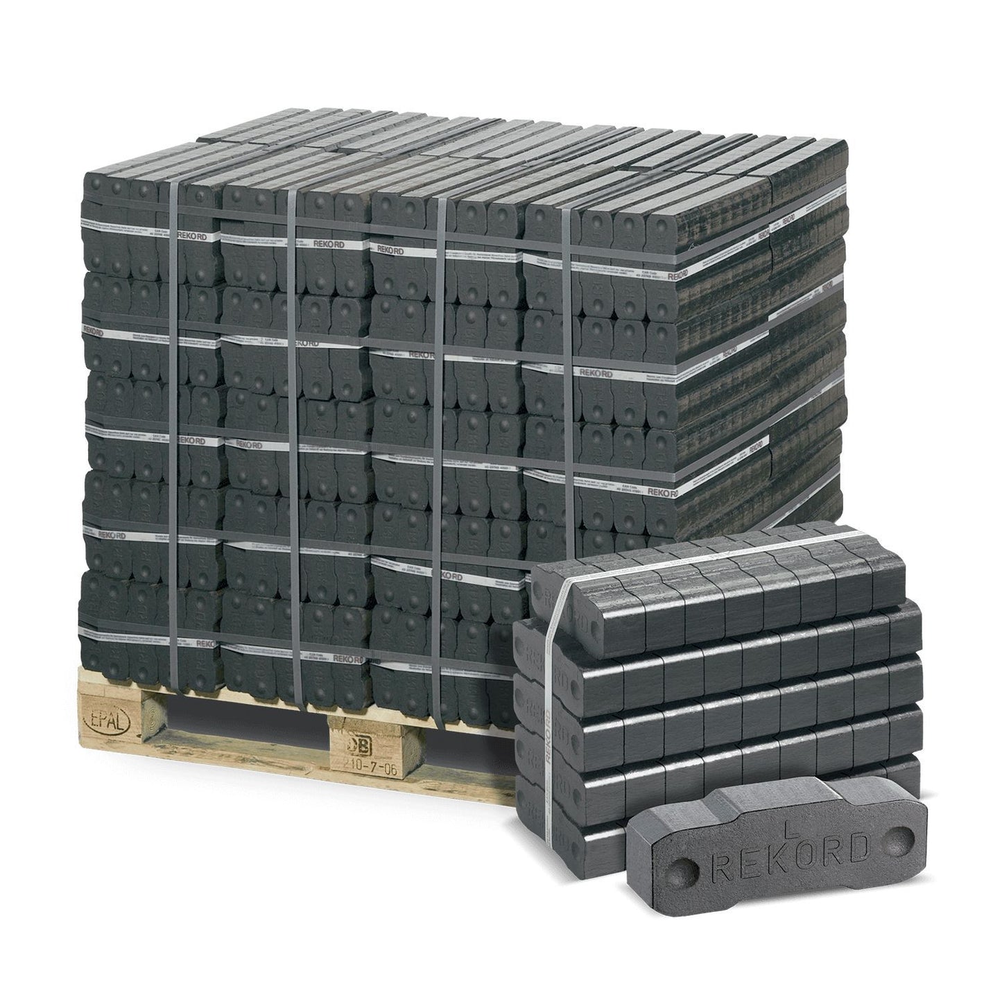 Rekord Braunkohlebriketts 25kg x 40 Gebinde Palette