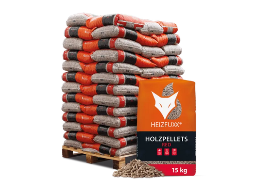 Heizfuxx Holzpellets Red 15kg x 65 Sack Palette